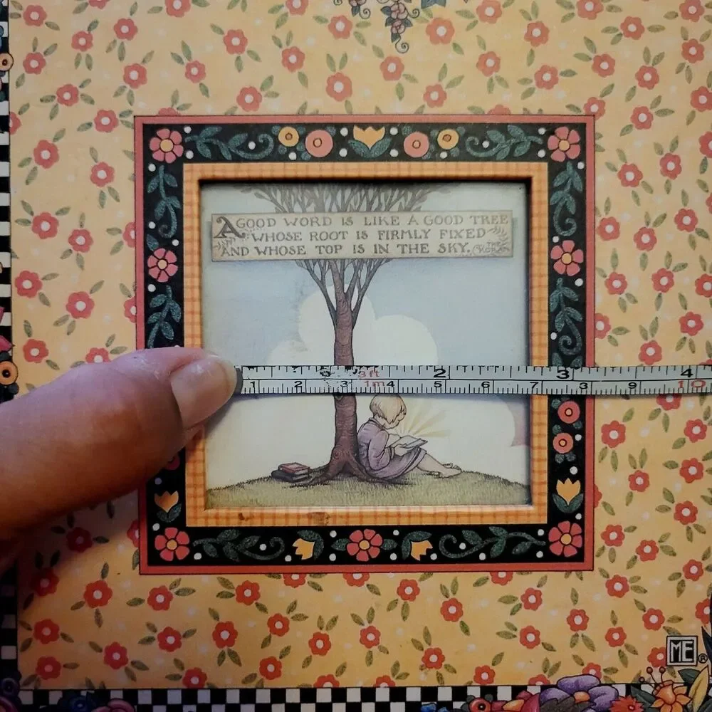 VINTAGE 1997 MARY ENGELBREIT GOOD WORD PAPER PICTURE PHOTO FRAME